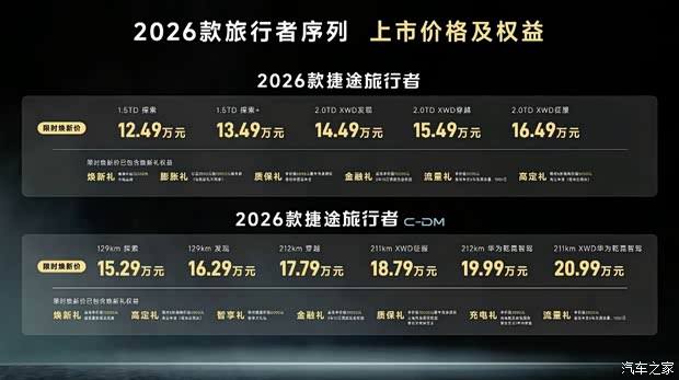 限时焕新价12.49万元起 2026款捷途旅行者/旅行者C-DM正式上市